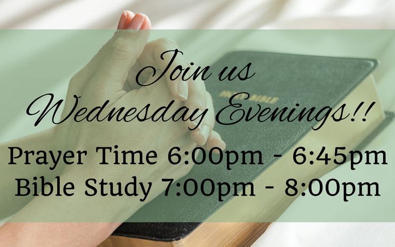 Our Last Prayer Time and Bible Study until April 8th.