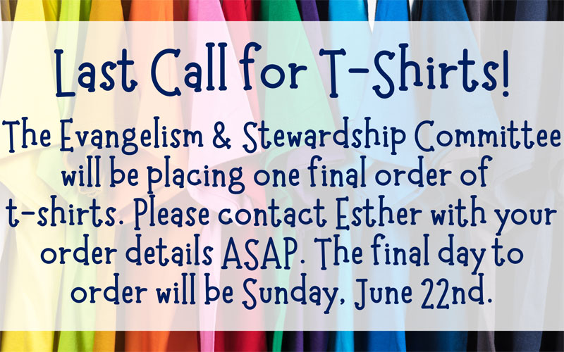 Last Call For T-shirt!